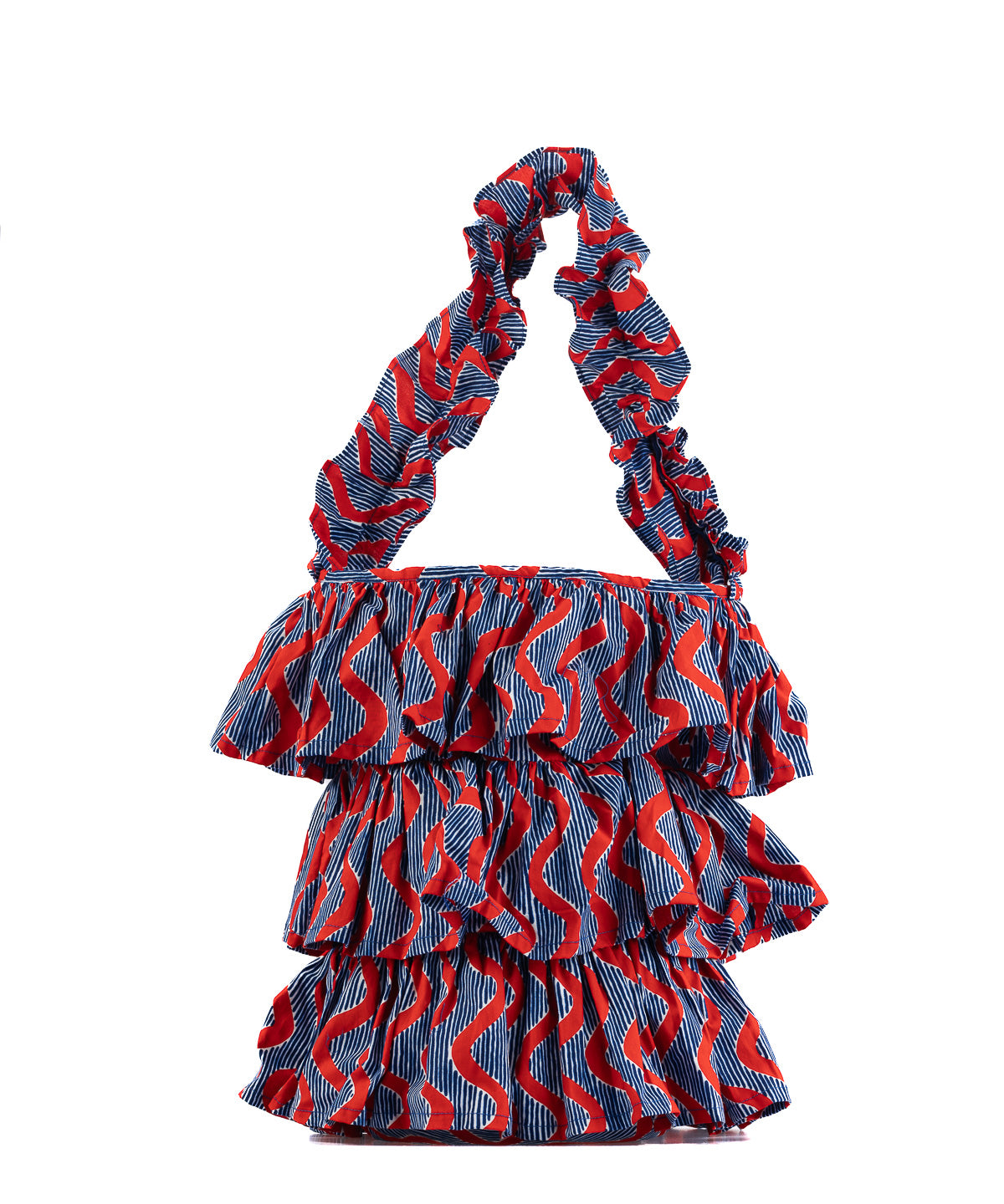 Kitenge Frill Shoulder Bag 023