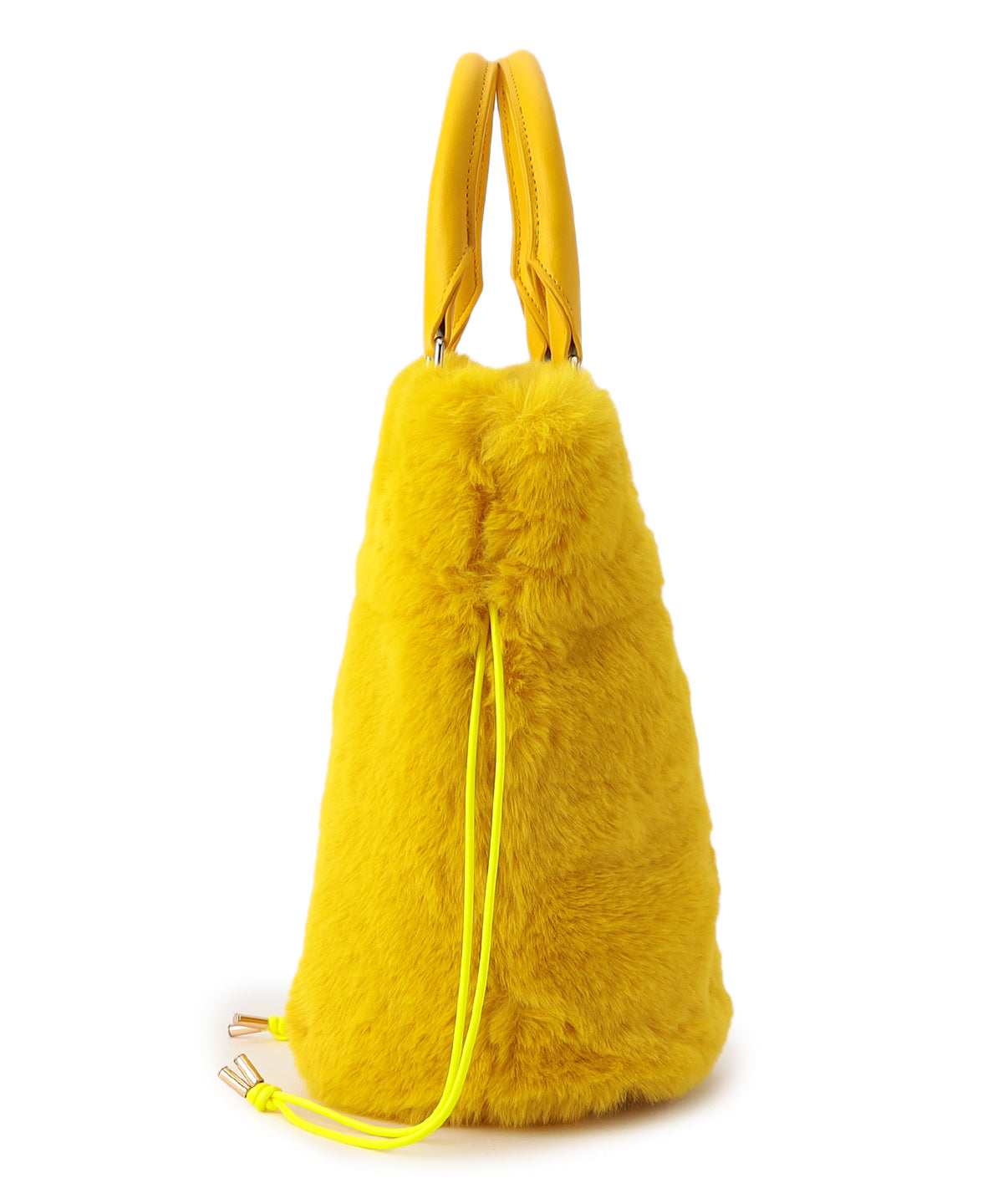 【予約：11月中旬〜下旬発送予定】Eco Fur Drawstring Shoulder Bag YELLOW