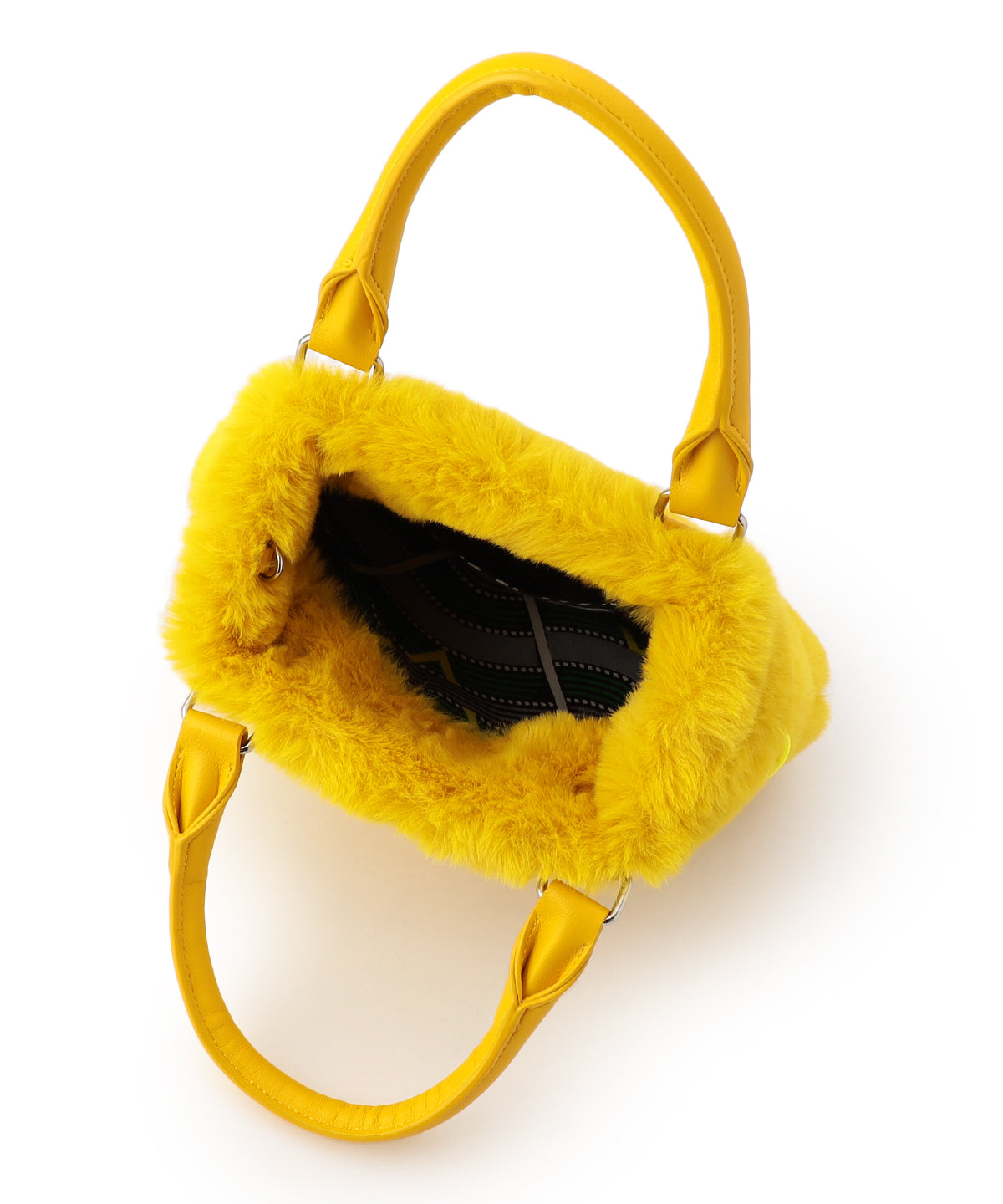 【予約：11月中旬〜下旬発送予定】Eco Fur Drawstring Shoulder Bag YELLOW