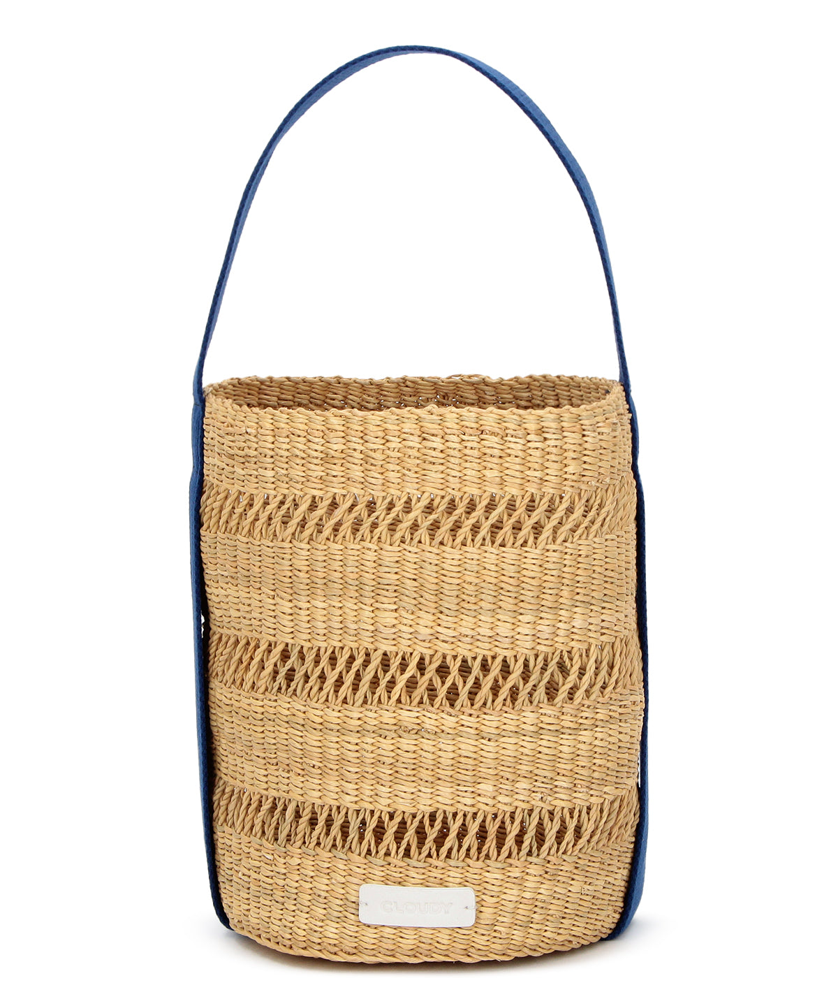 バッグ cloudy Wooden Ball Basket BLACK Black Band Round Basket 14
