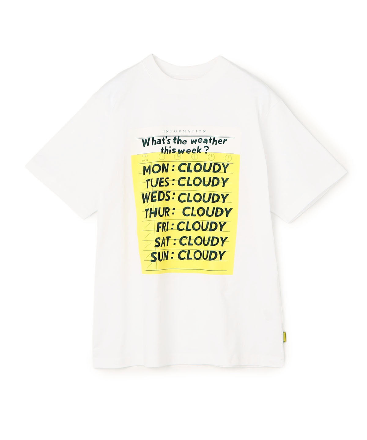 Lunch T-shirt WEEKLY WEATHER  WHITE
