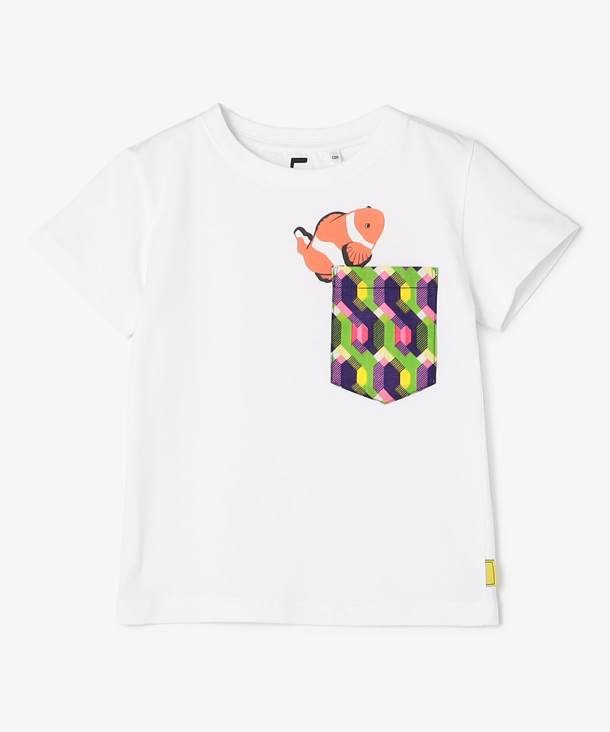 キッズポケットTシャツ Clownfish WHITE