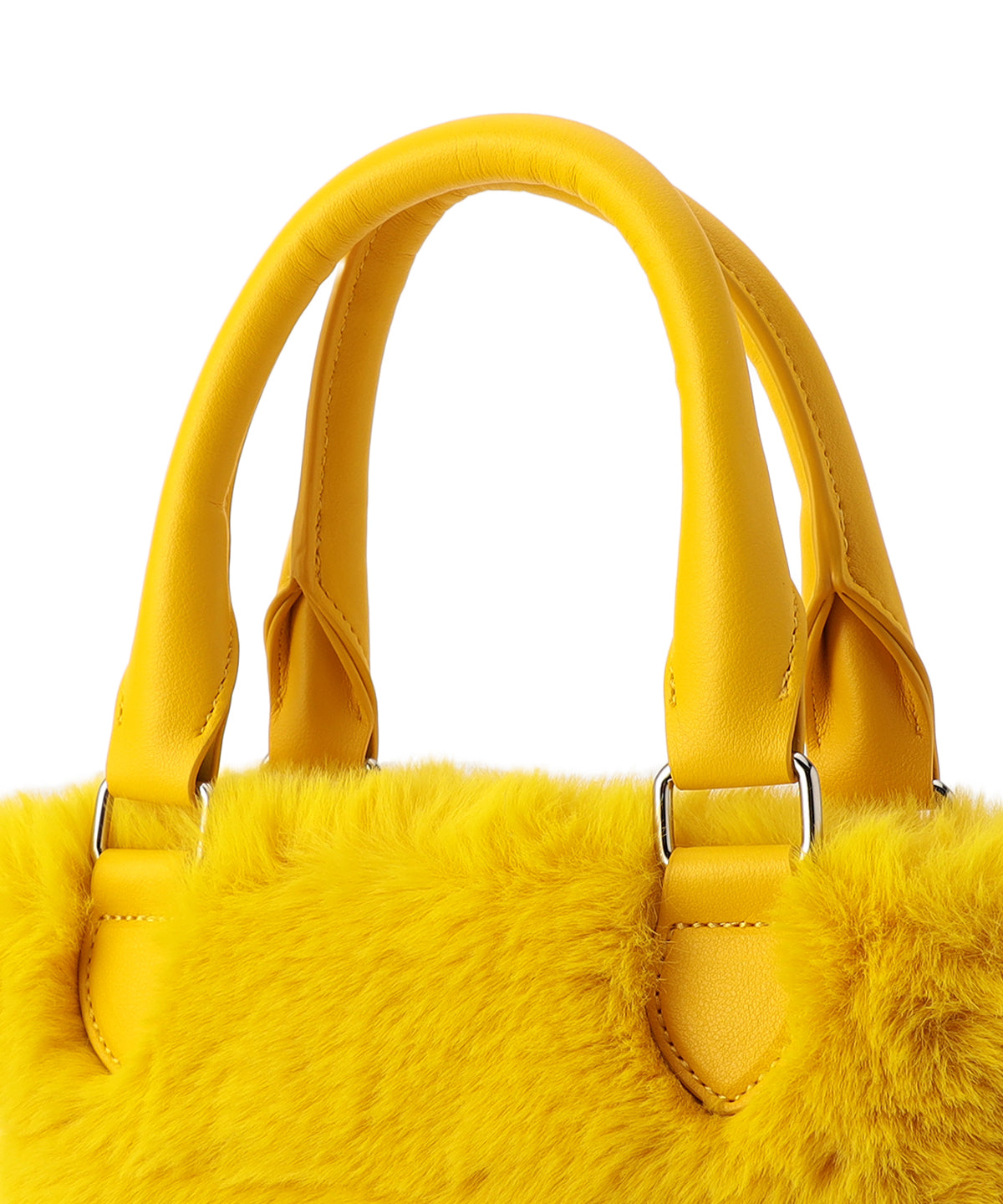 【予約：11月中旬〜下旬発送予定】Eco Fur Drawstring Shoulder Bag YELLOW