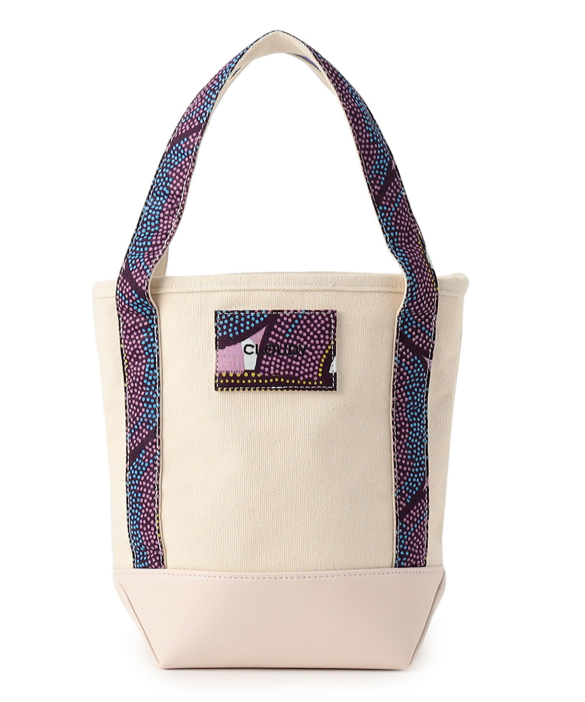 Textile Handle Canvas Tote PURPLE