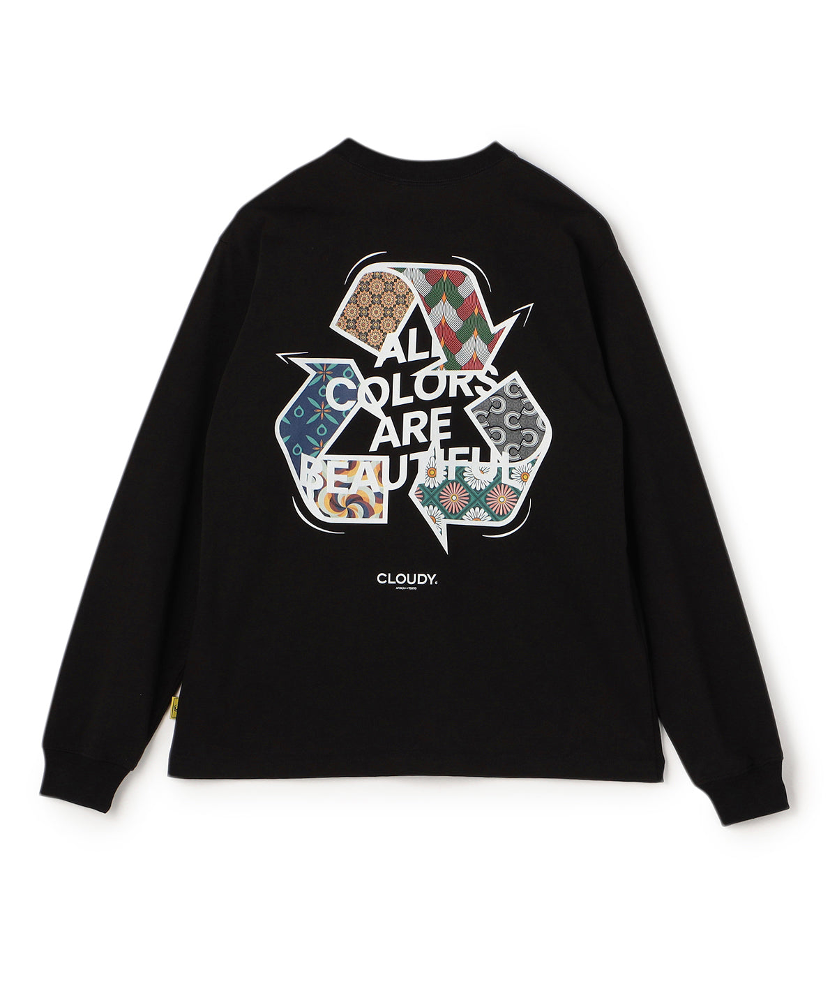 Long Sleeve T-Shirts Recycle Logo BLACK