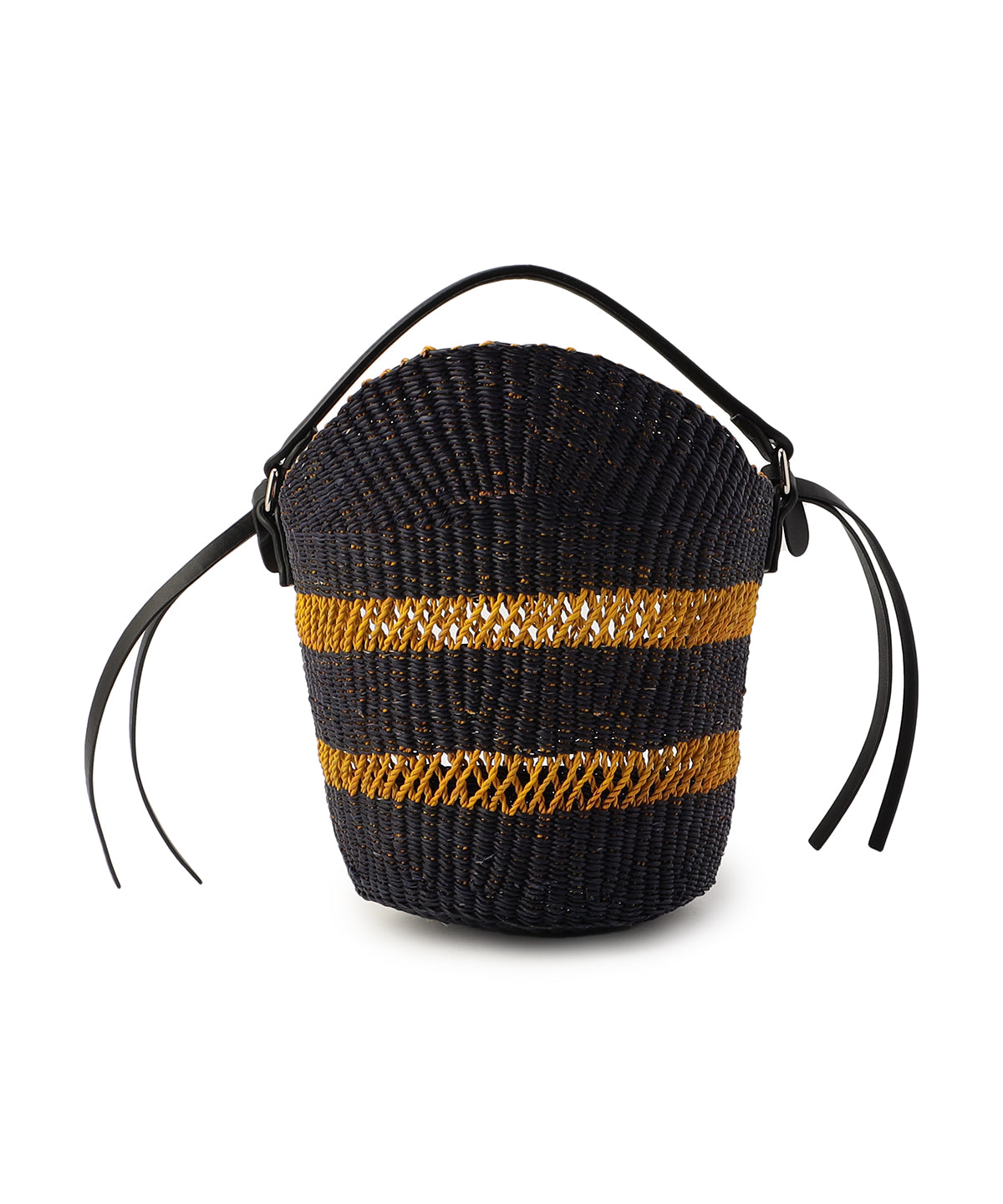 Fringed Handle Wing Basket (Small) BLACK