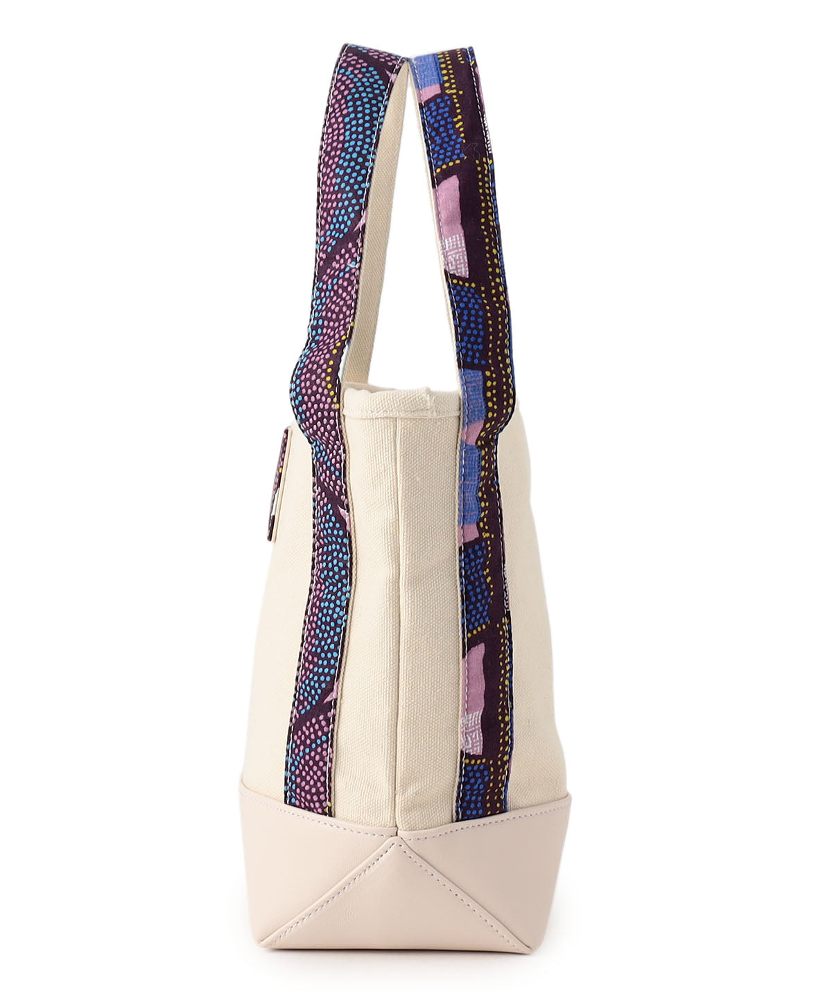 Textile Handle Canvas Tote PURPLE