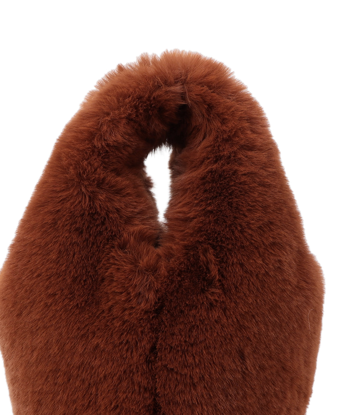 Eco Fur Convenience Bag (Small) BROWN×NAVY