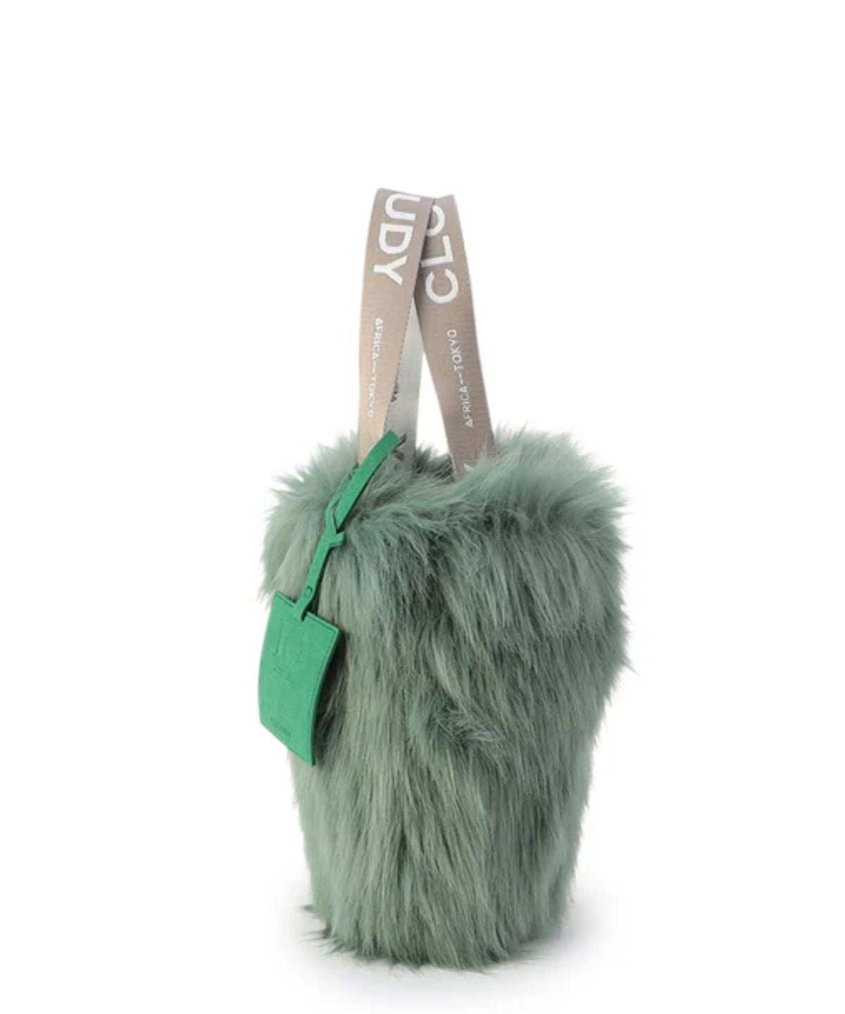 Logo handle Eco fur Tote Bag (small) E.GREEN