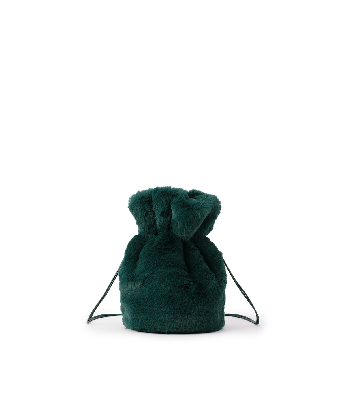 Eco Fur Drawstring Bag (Small) GREEN