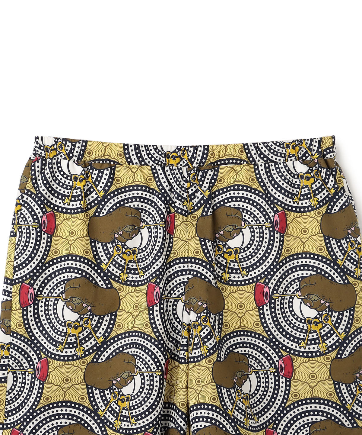 African Textile Shorts CAMEL