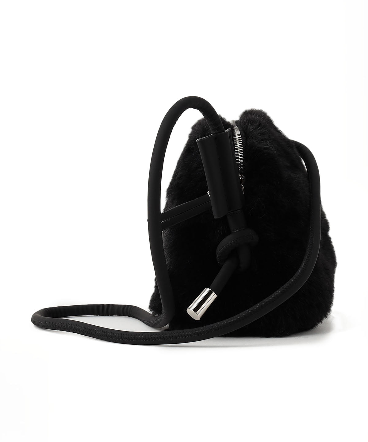 Eco Fur mini Shoulder Bag BLACK