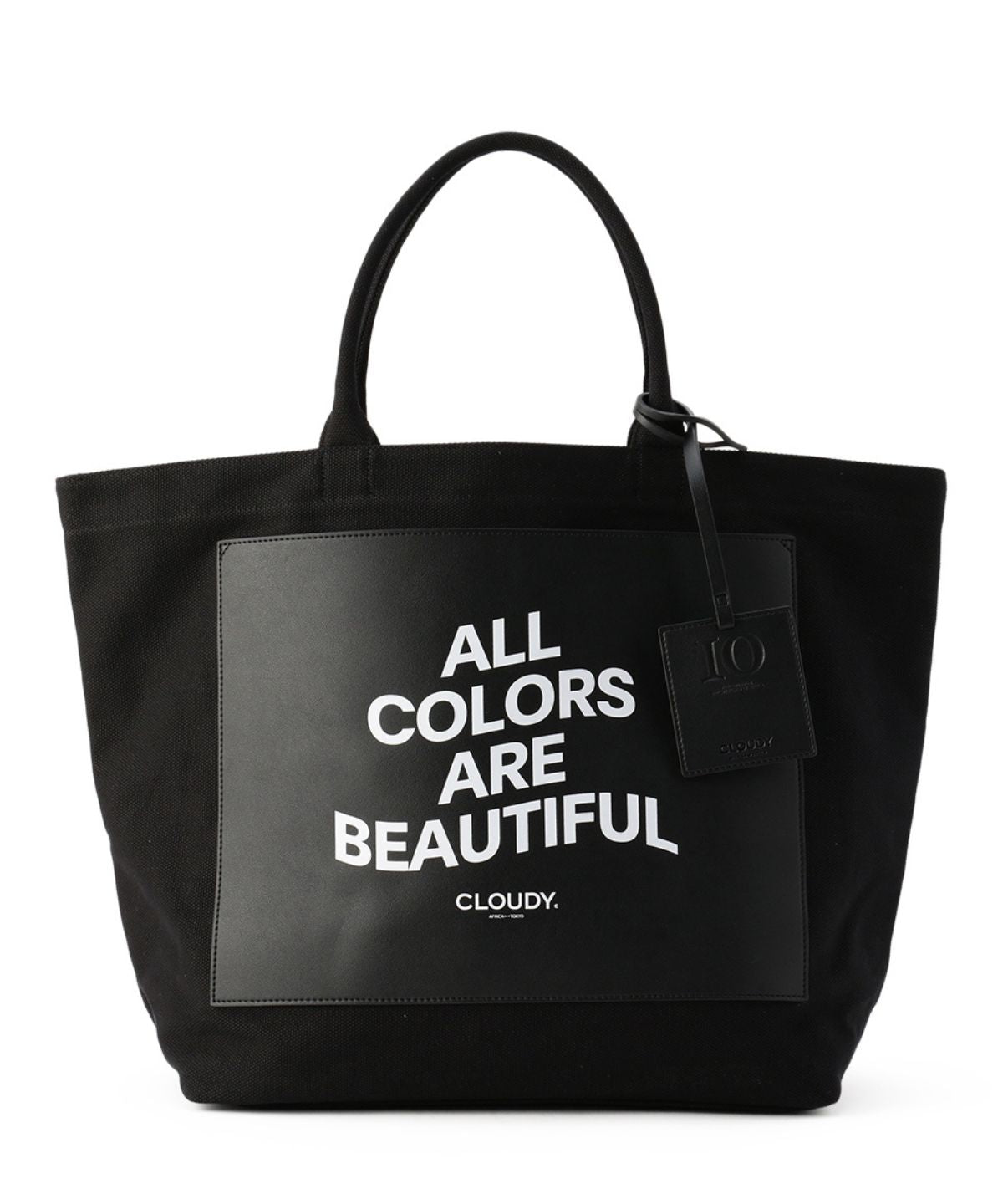 Colored Canvas Tote (Large) BLACK