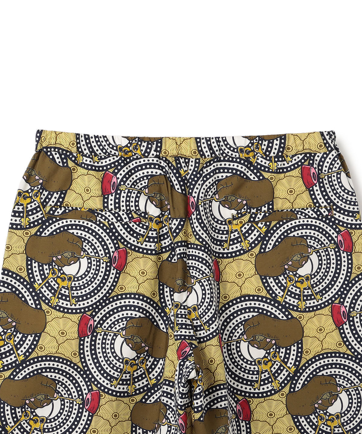 African Textile Shorts CAMEL