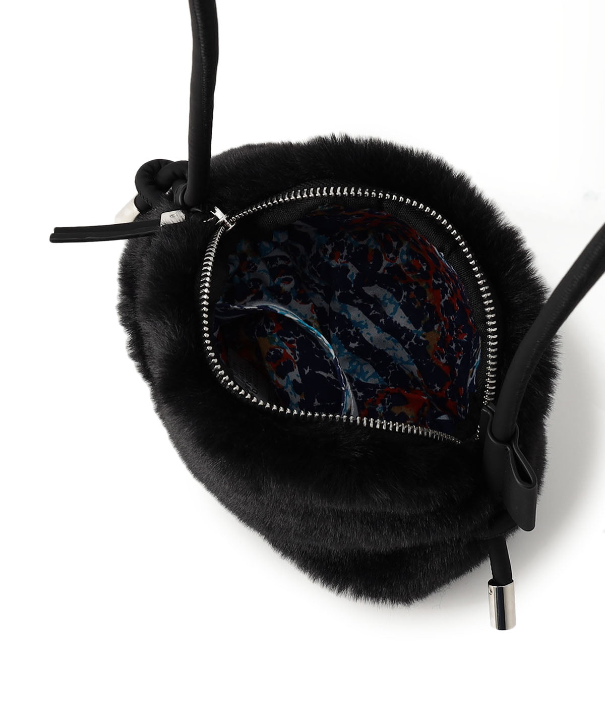 Eco Fur mini Shoulder Bag BLACK