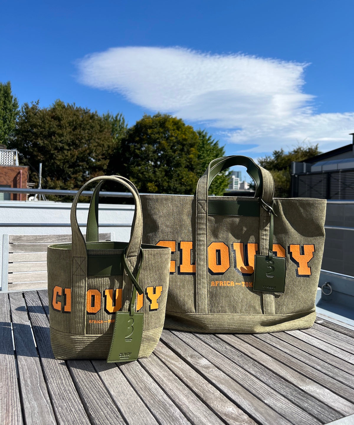 Corduroy Tote Bag (Small) BLACK