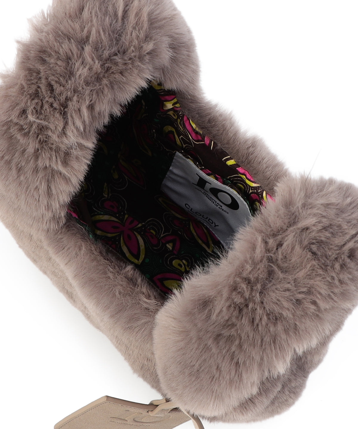 【予約：11月下旬発送予定】Eco Fur Convenience Bag (Small) GREIGE