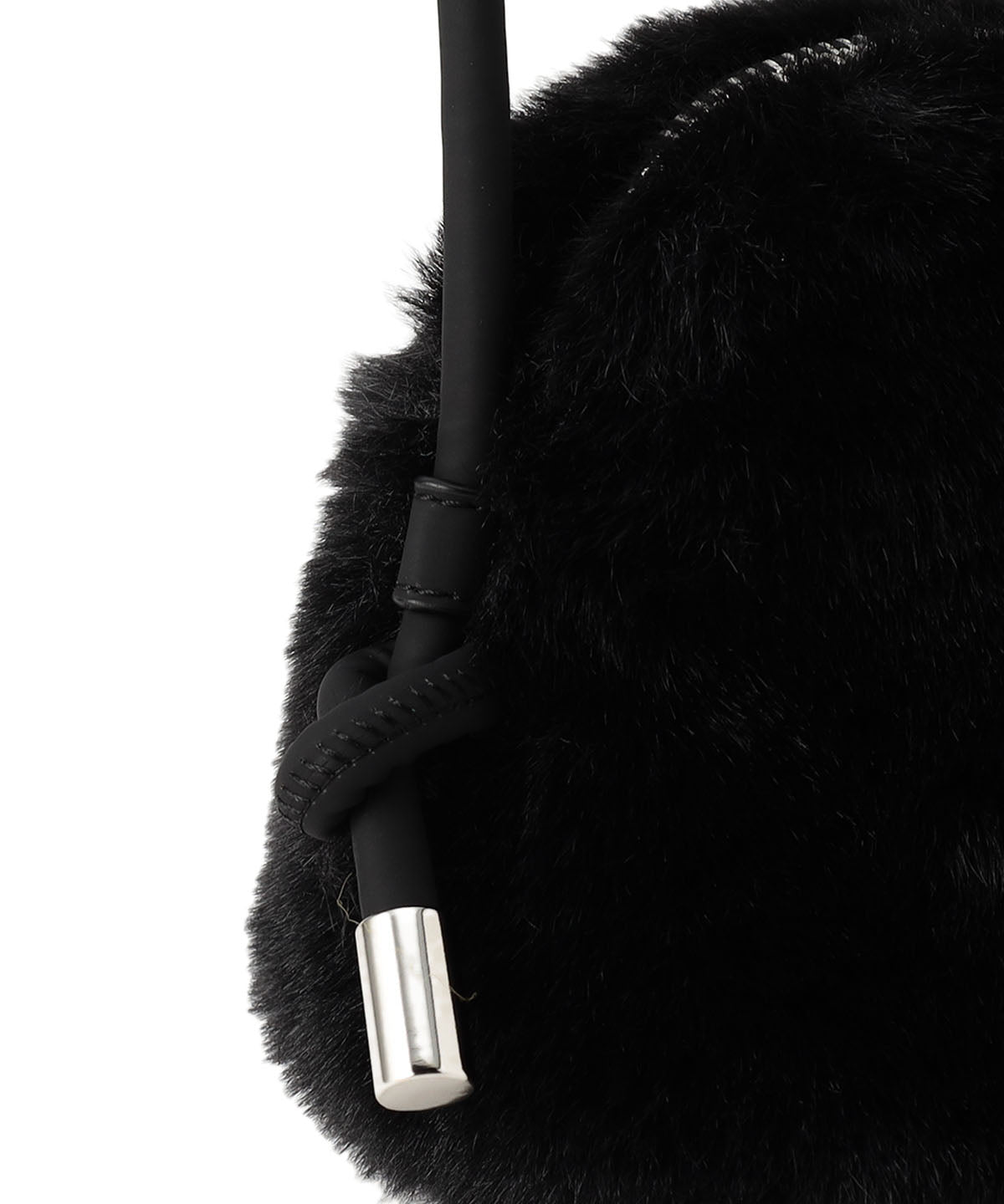 Eco Fur mini Shoulder Bag BLACK