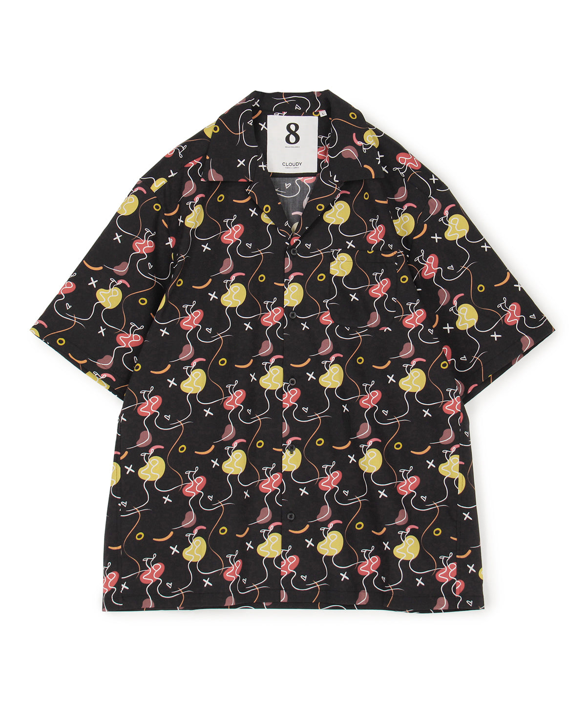 African Textile Shirt BLACKxRED 