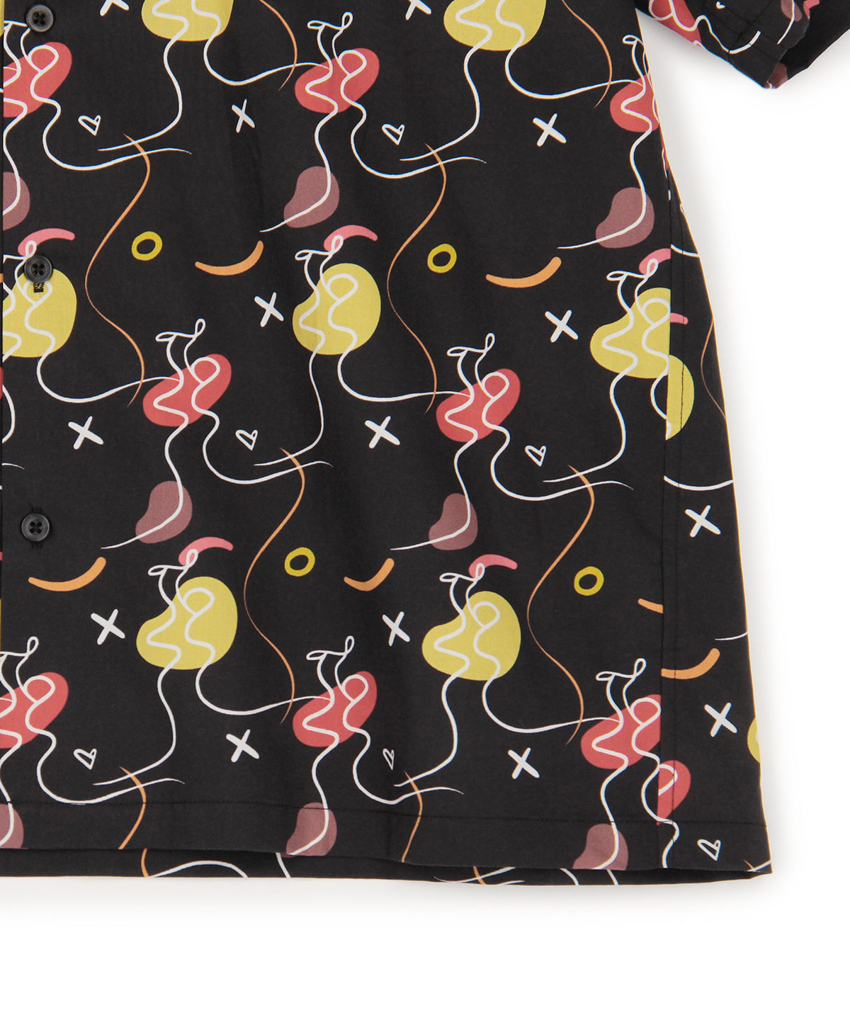 African Textile Shirt BLACKxRED 