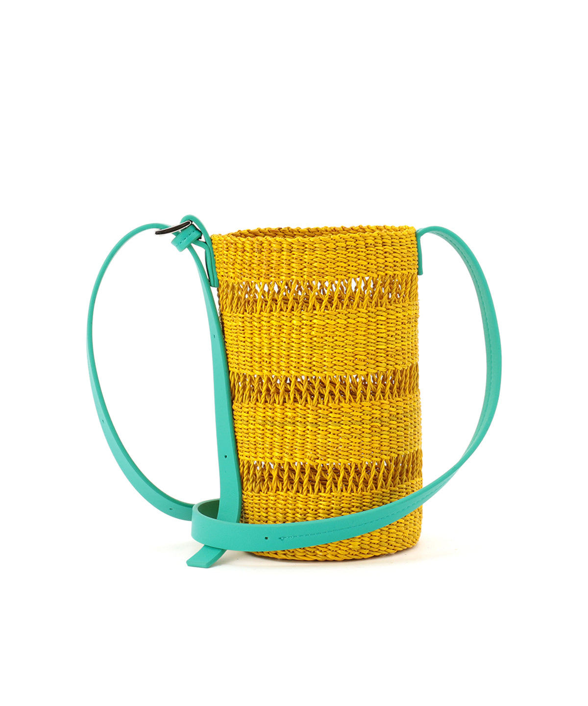 Shoulder Mesh Tube Basket E.GREEN × YELLOW
