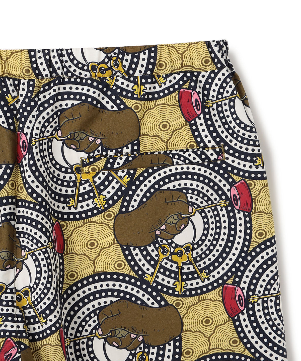 African Textile Shorts CAMEL