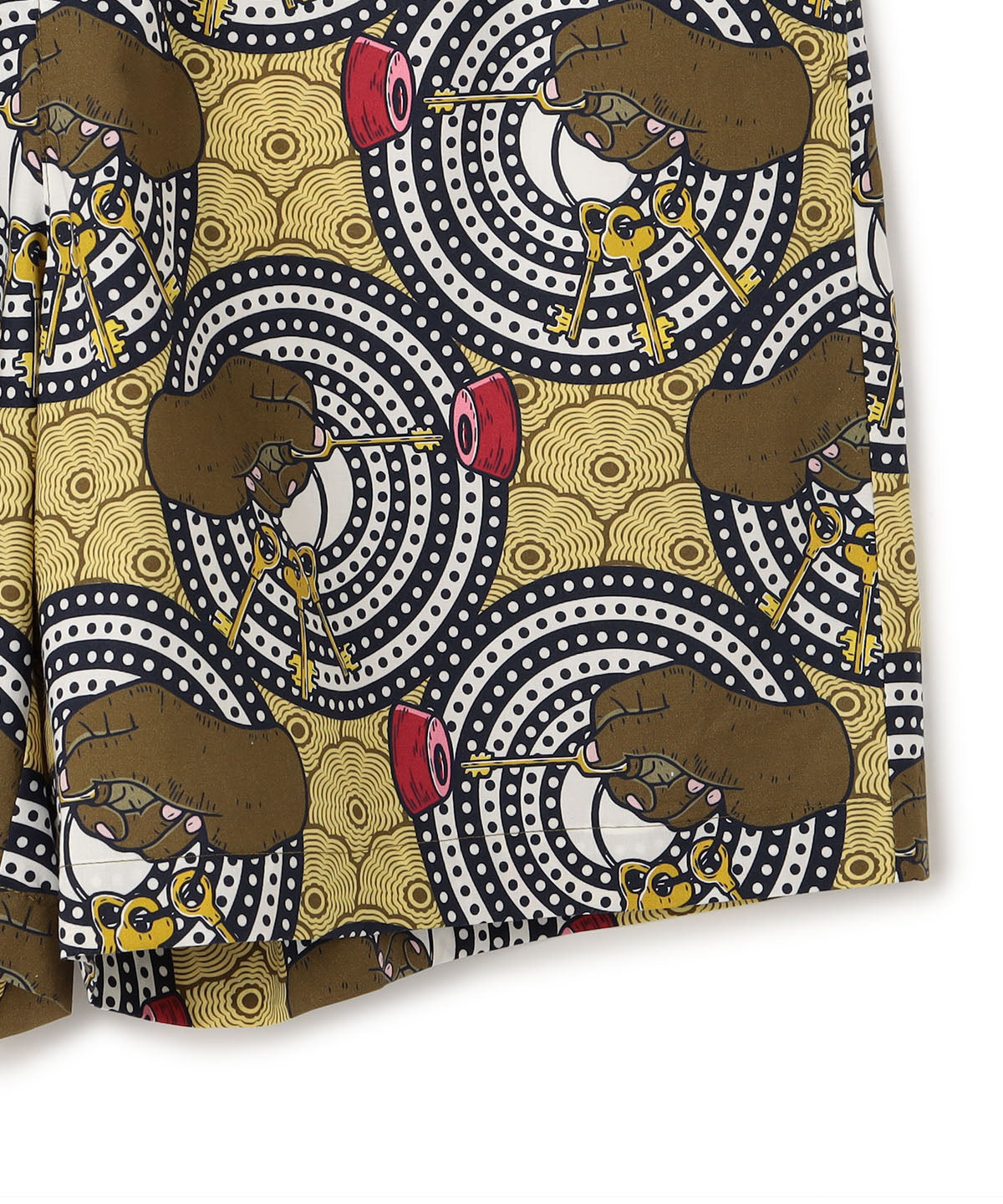 African Textile Shorts CAMEL