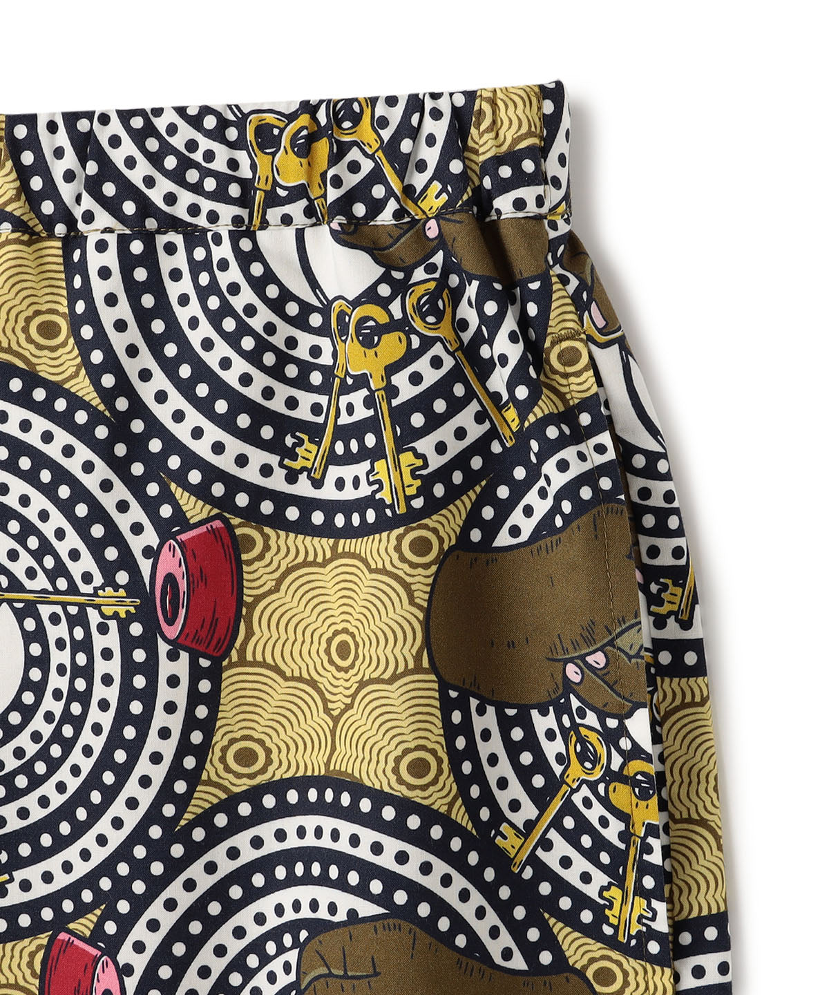 African Textile Shorts CAMEL