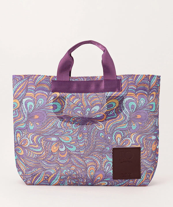 African Textile Mesh Tote Bag (Medium) PURPLE