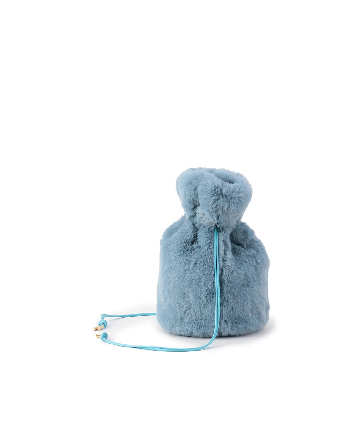 【期間限定ポーチS付き】Eco Fur Drawstring Bag (Small) SAX