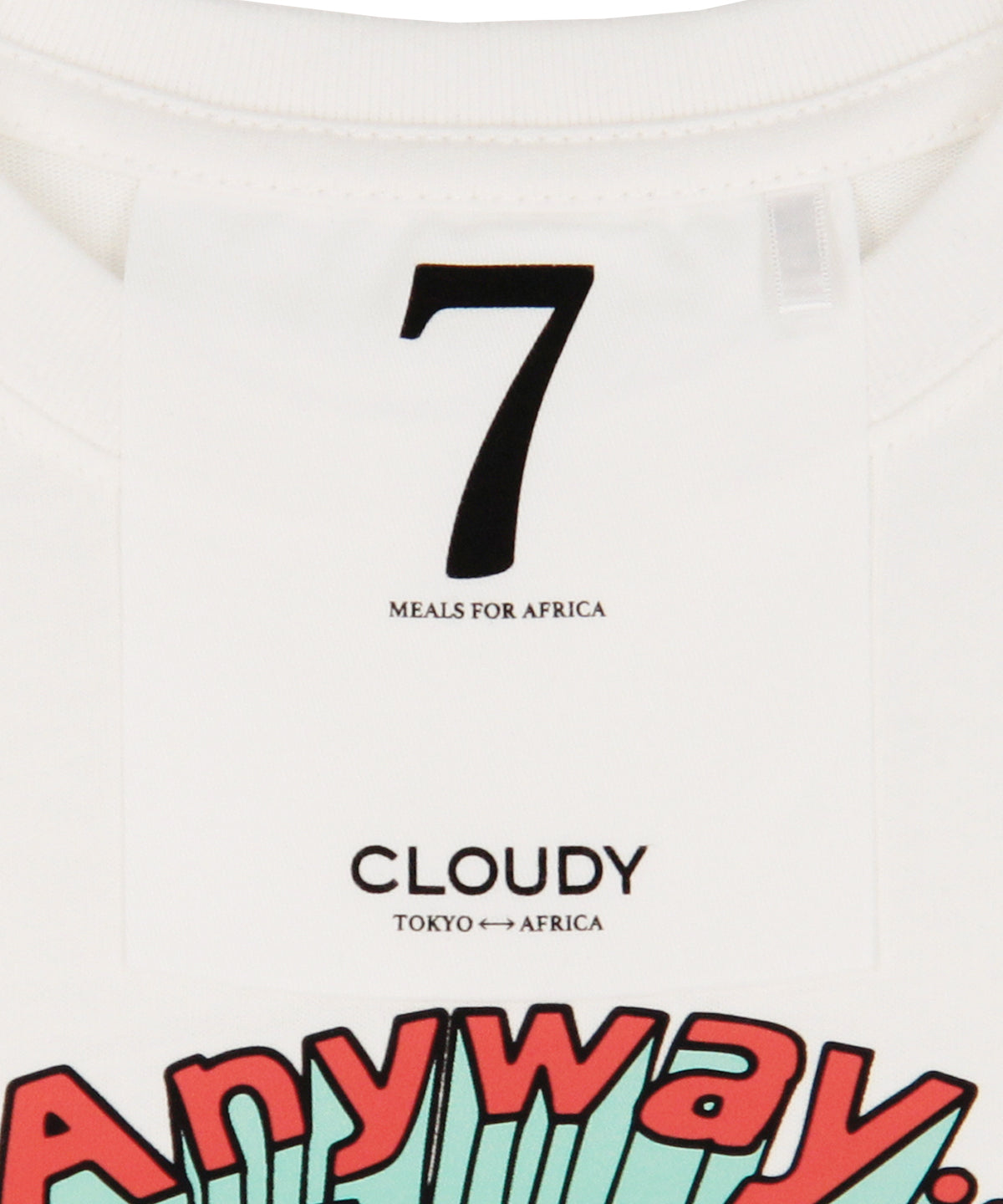 Kids Lunch T-shirt It's CLOUDY DAY  WHITE
