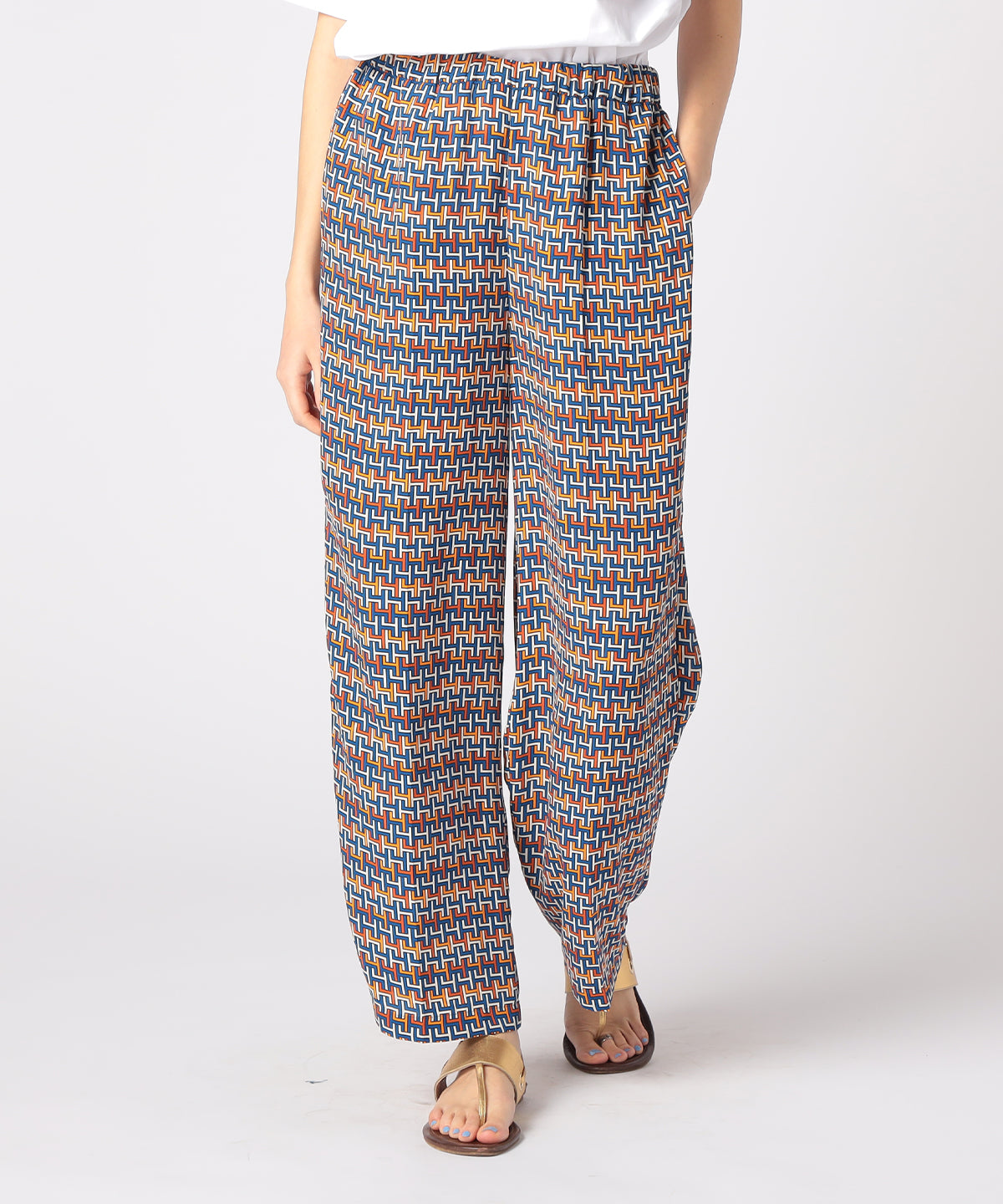 Recycled African Textile Long Pants ORANGE