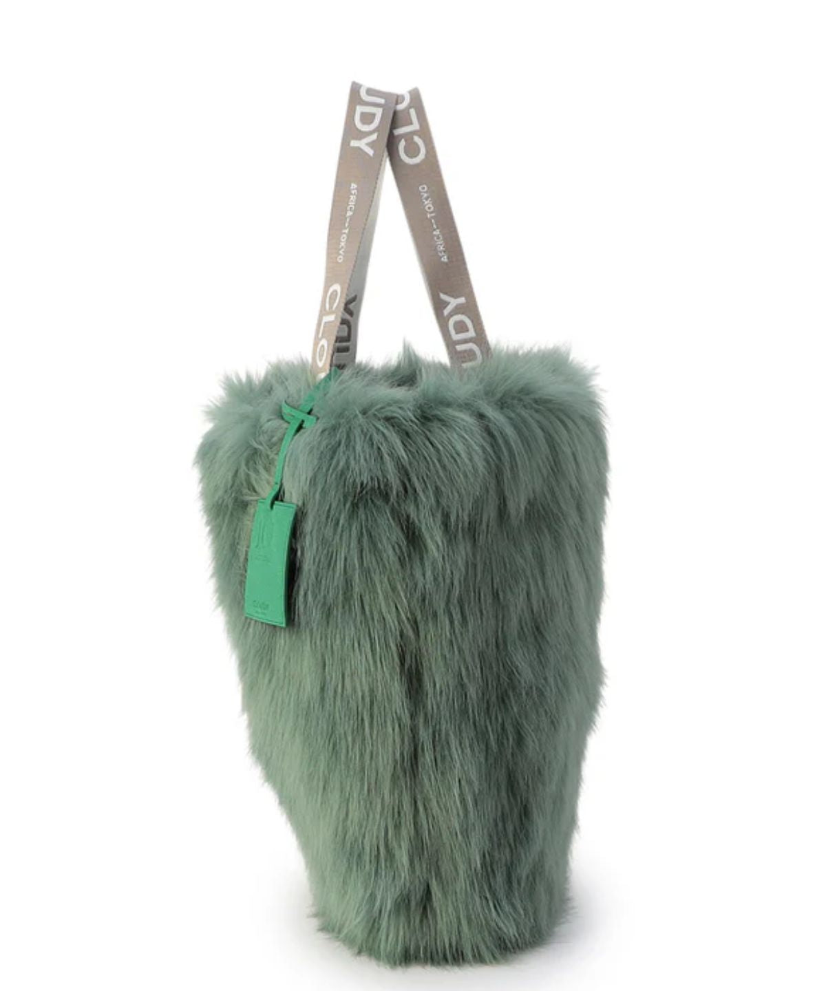 Logo handle Eco fur Tote Bag (Large) E.GREEN