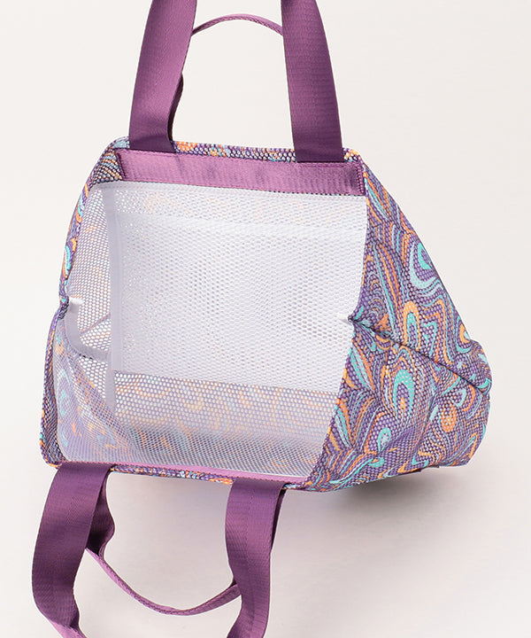 African Textile Mesh Tote Bag (Medium) PURPLE