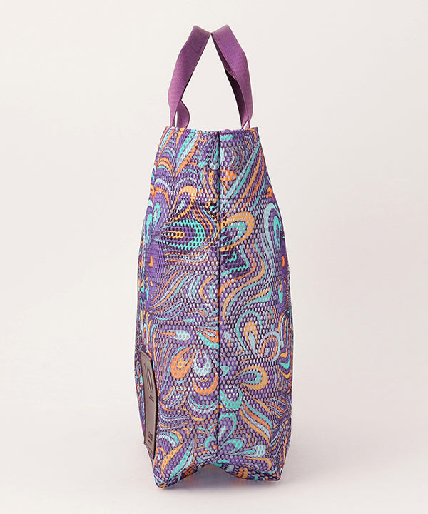 African Textile Mesh Tote Bag (Medium) PURPLE