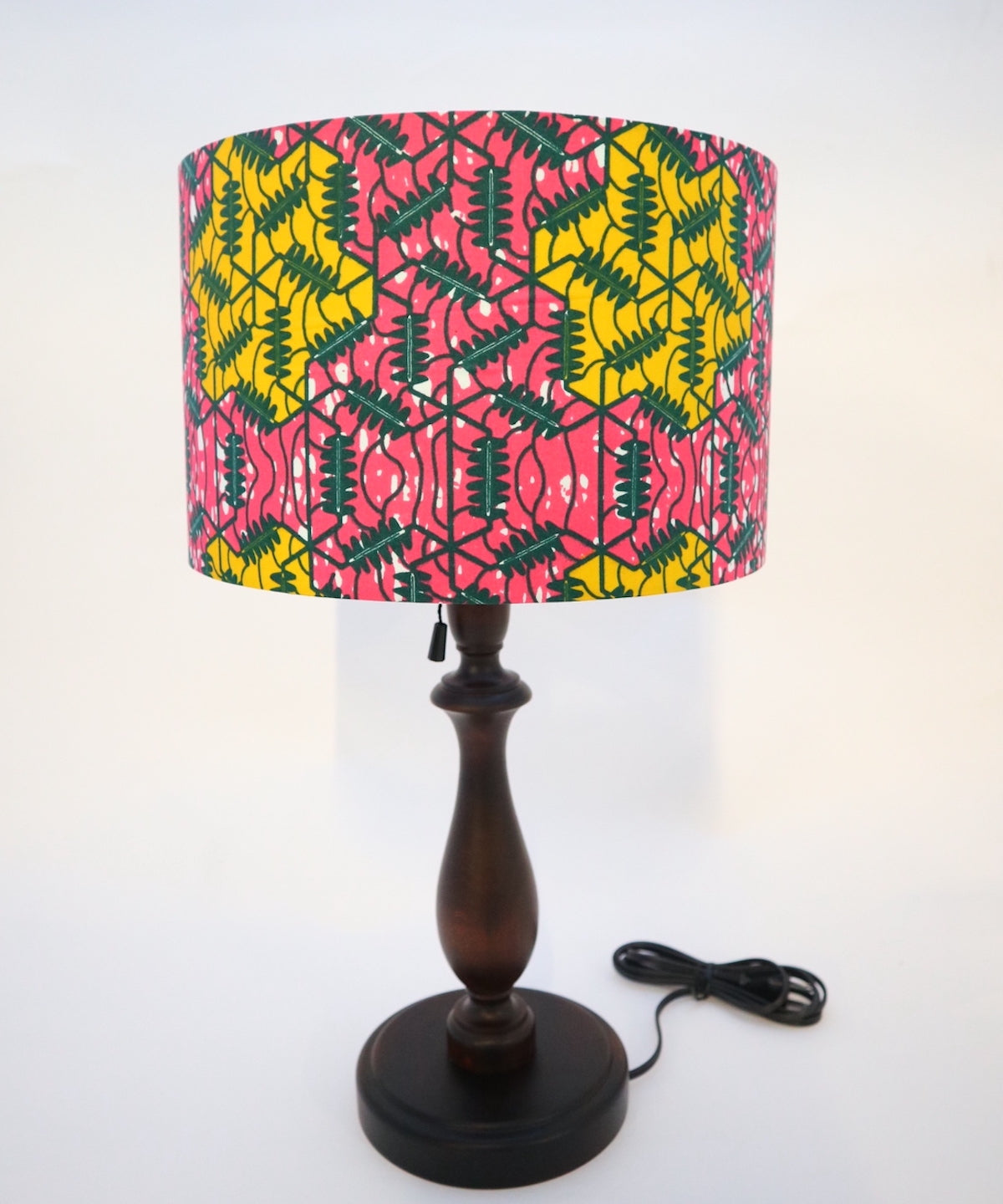 【予約：9月中旬〜下旬発送予定】African textile lamp 107-4