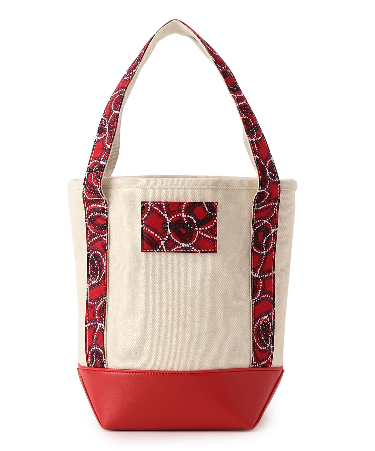 Textile Handle Canvas Tote RED