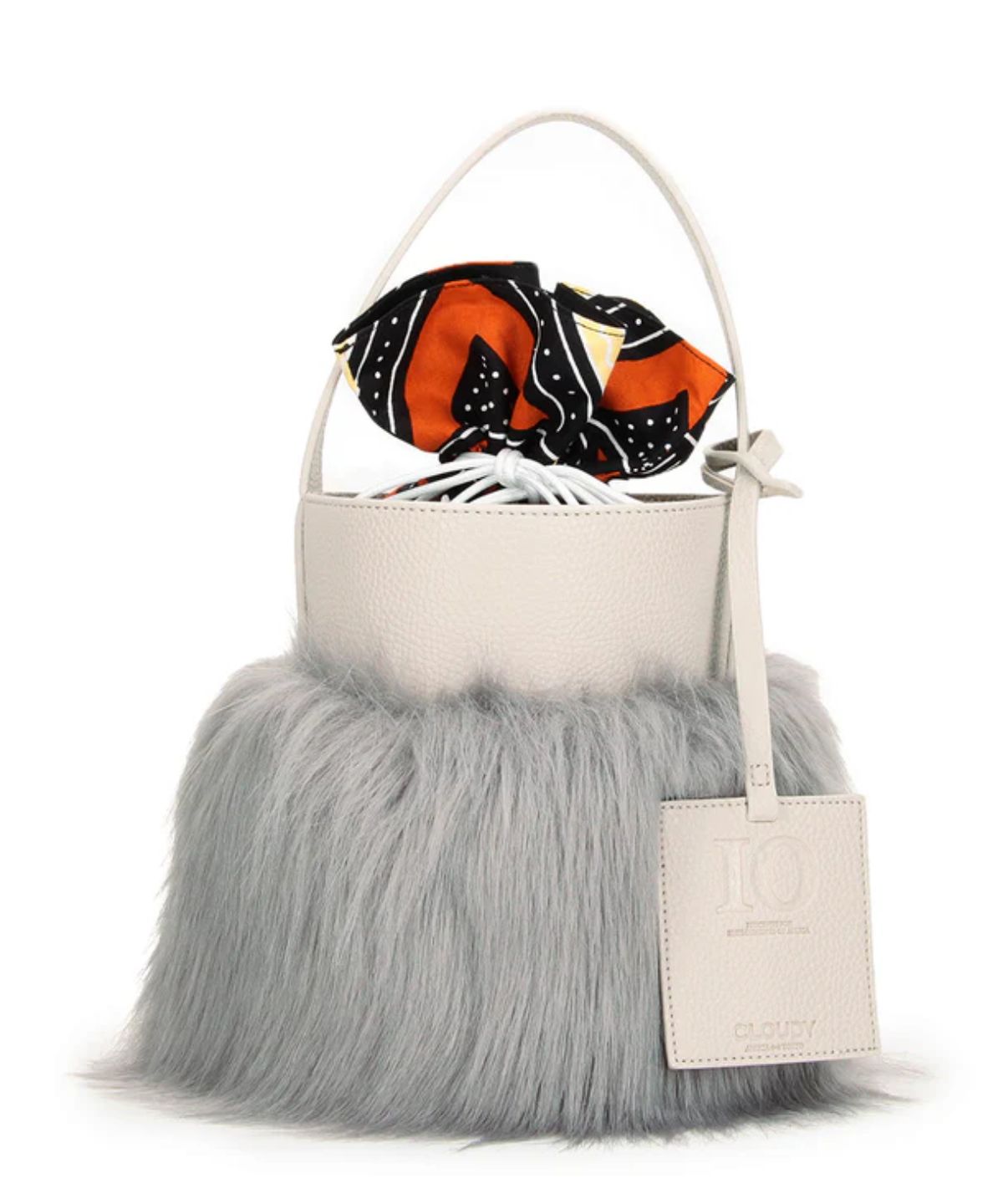 Eco Fur Tube Bag BLUEGRAY