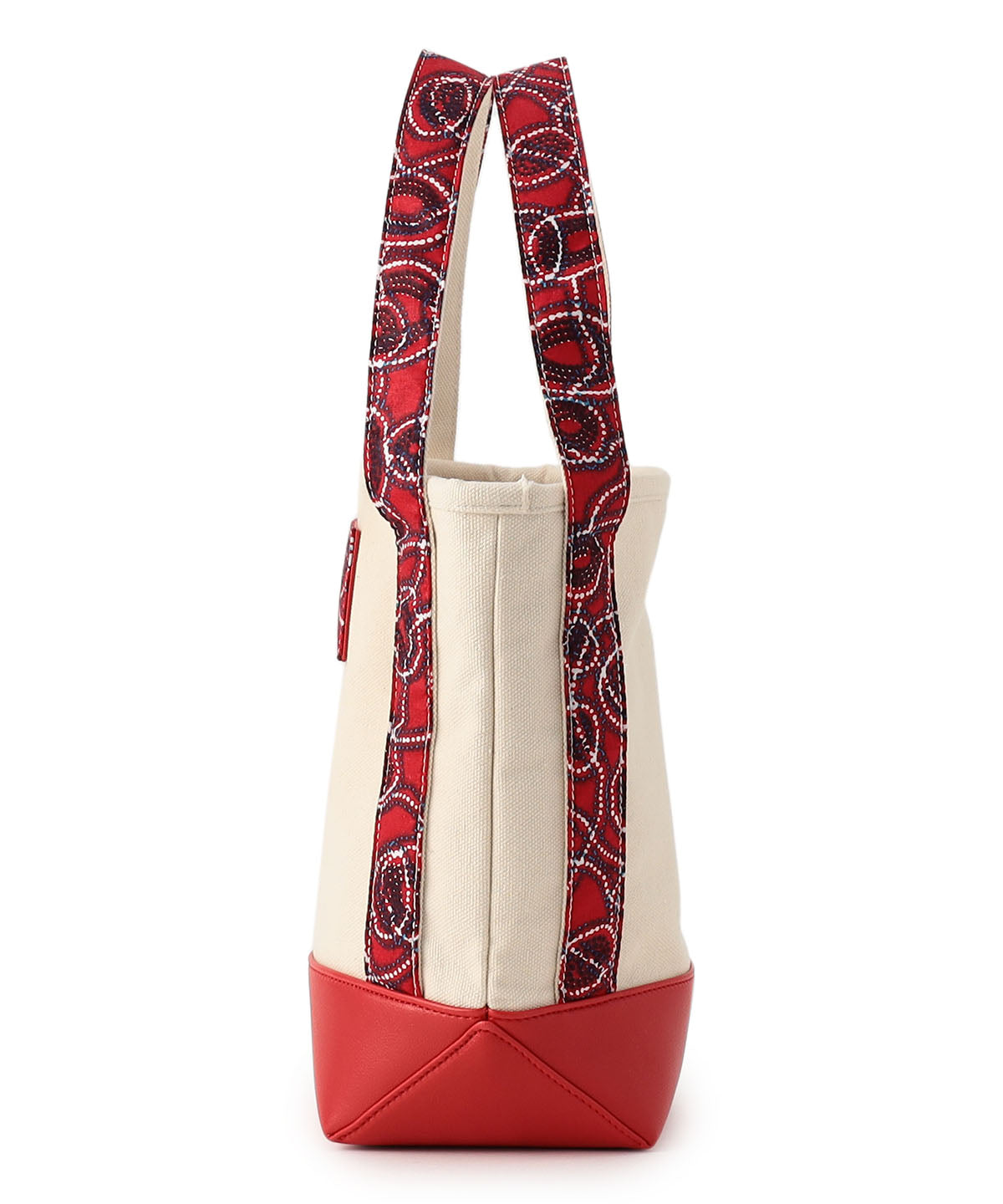 Textile Handle Canvas Tote RED