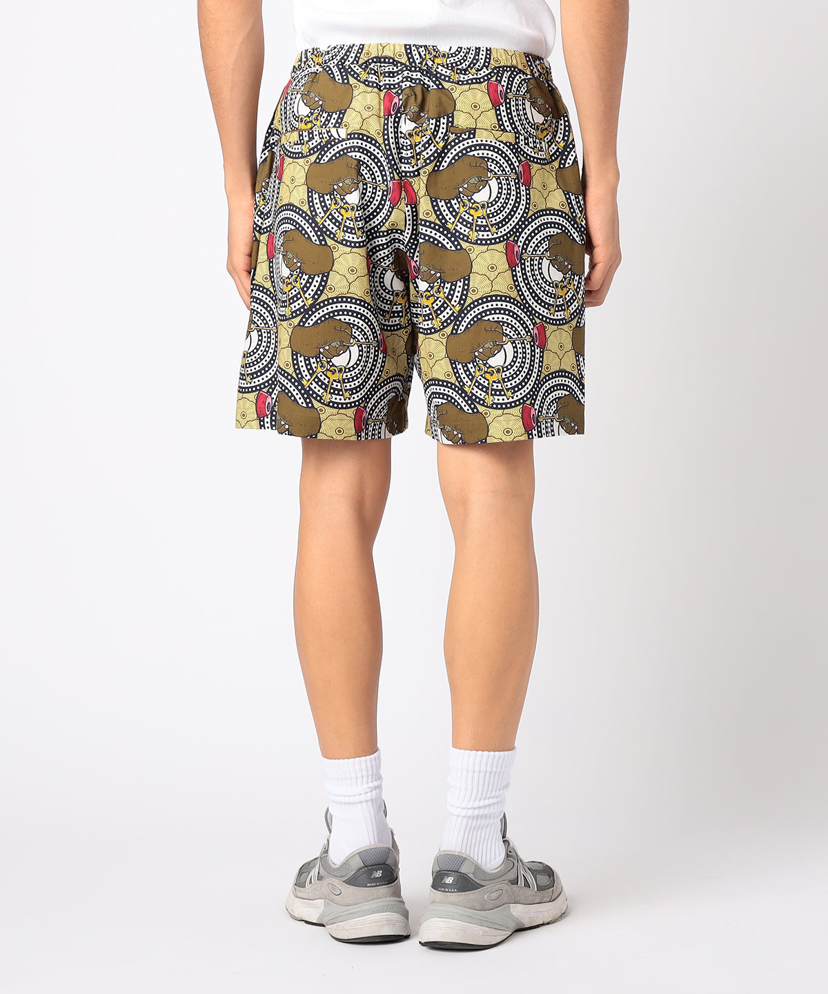 African Textile Shorts CAMEL