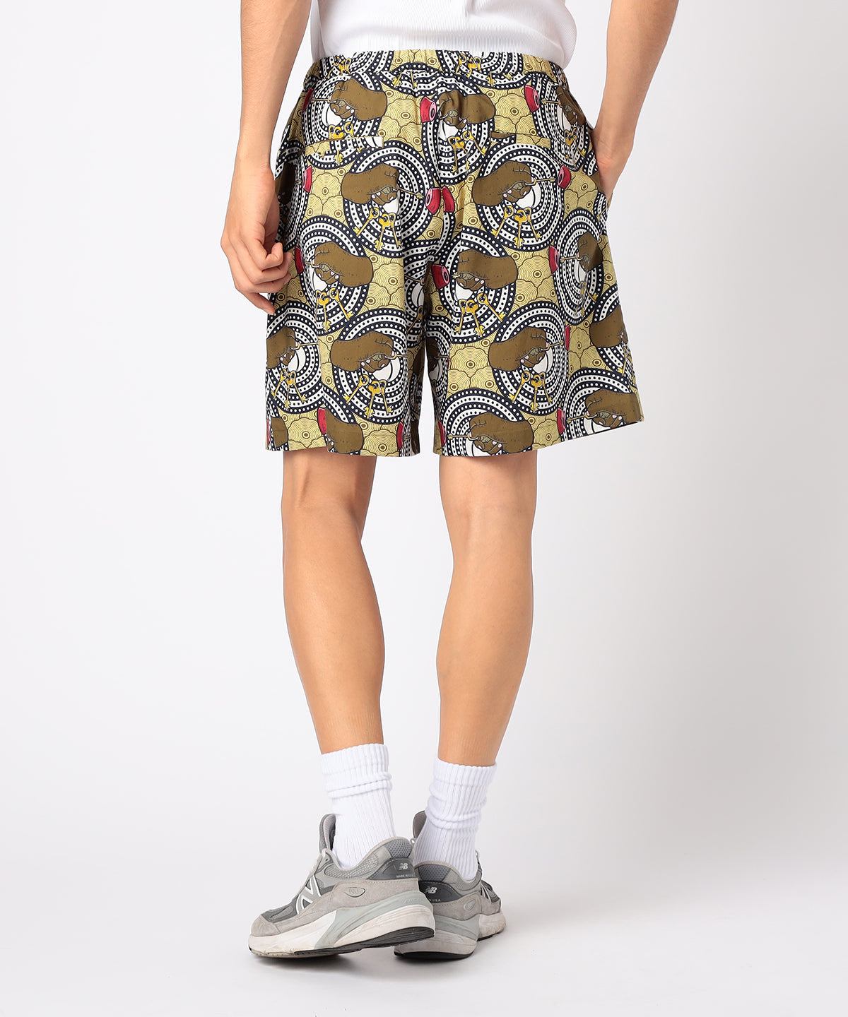 African Textile Shorts CAMEL