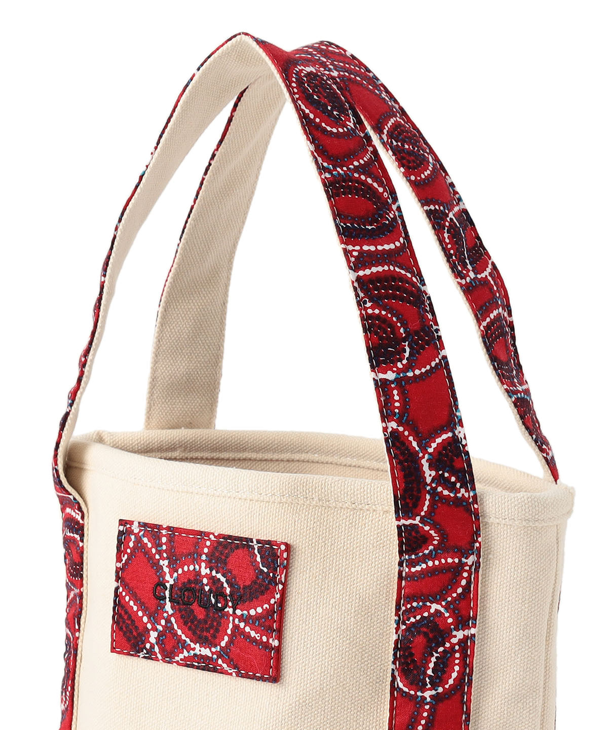 Textile Handle Canvas Tote RED