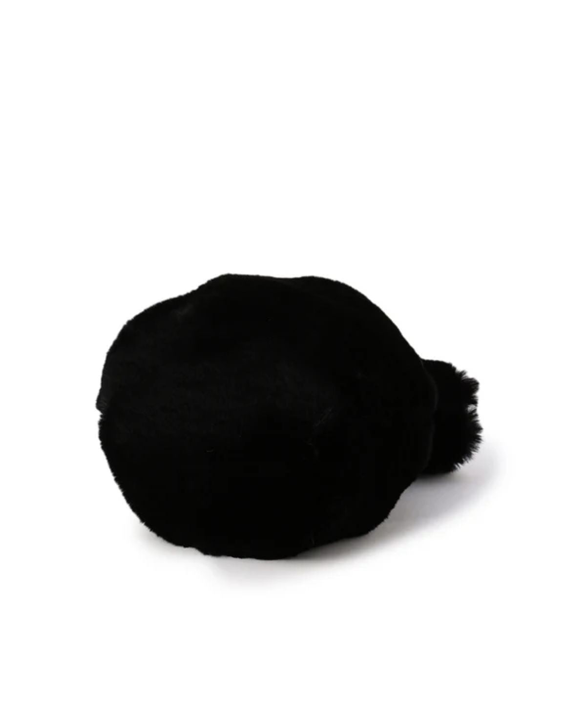 Eco Fur Drawstring Bag(Small)BLACK