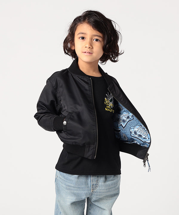 Kids Recycled Reversible MA-1 BLACK