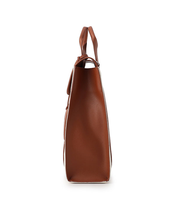 Two Tone Kente Shoulder Bag（Medium）BROWN