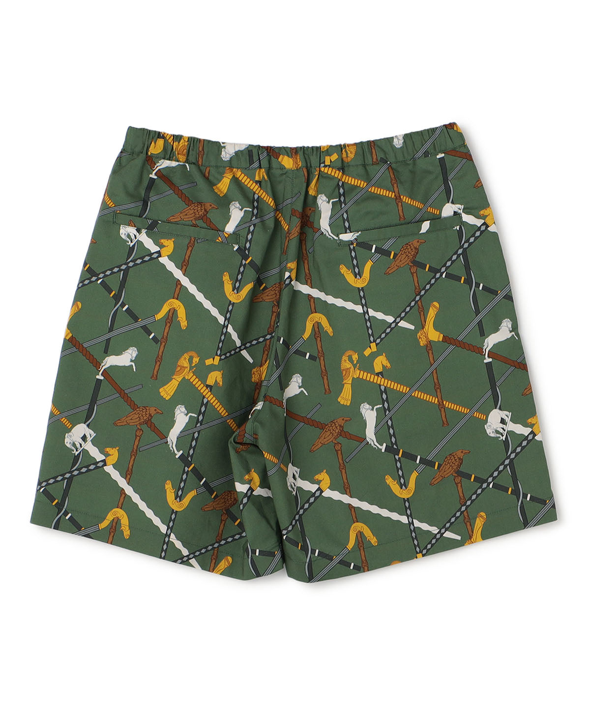 African Textile shorts  GREEN