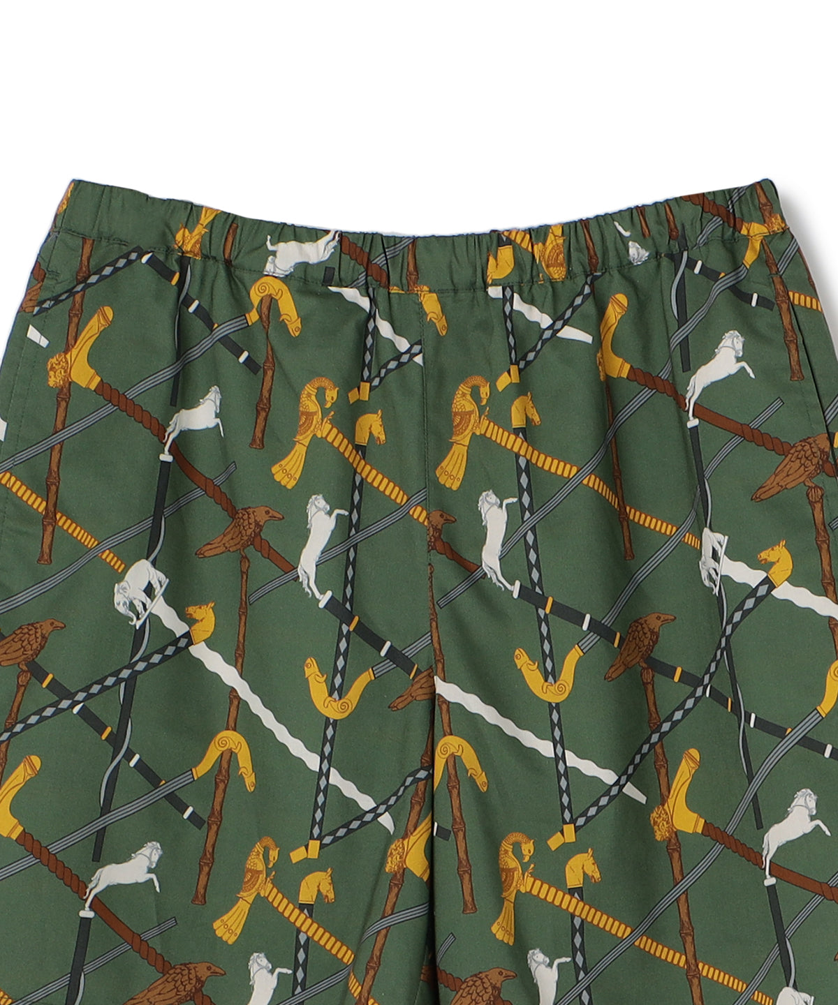 African Textile shorts  GREEN