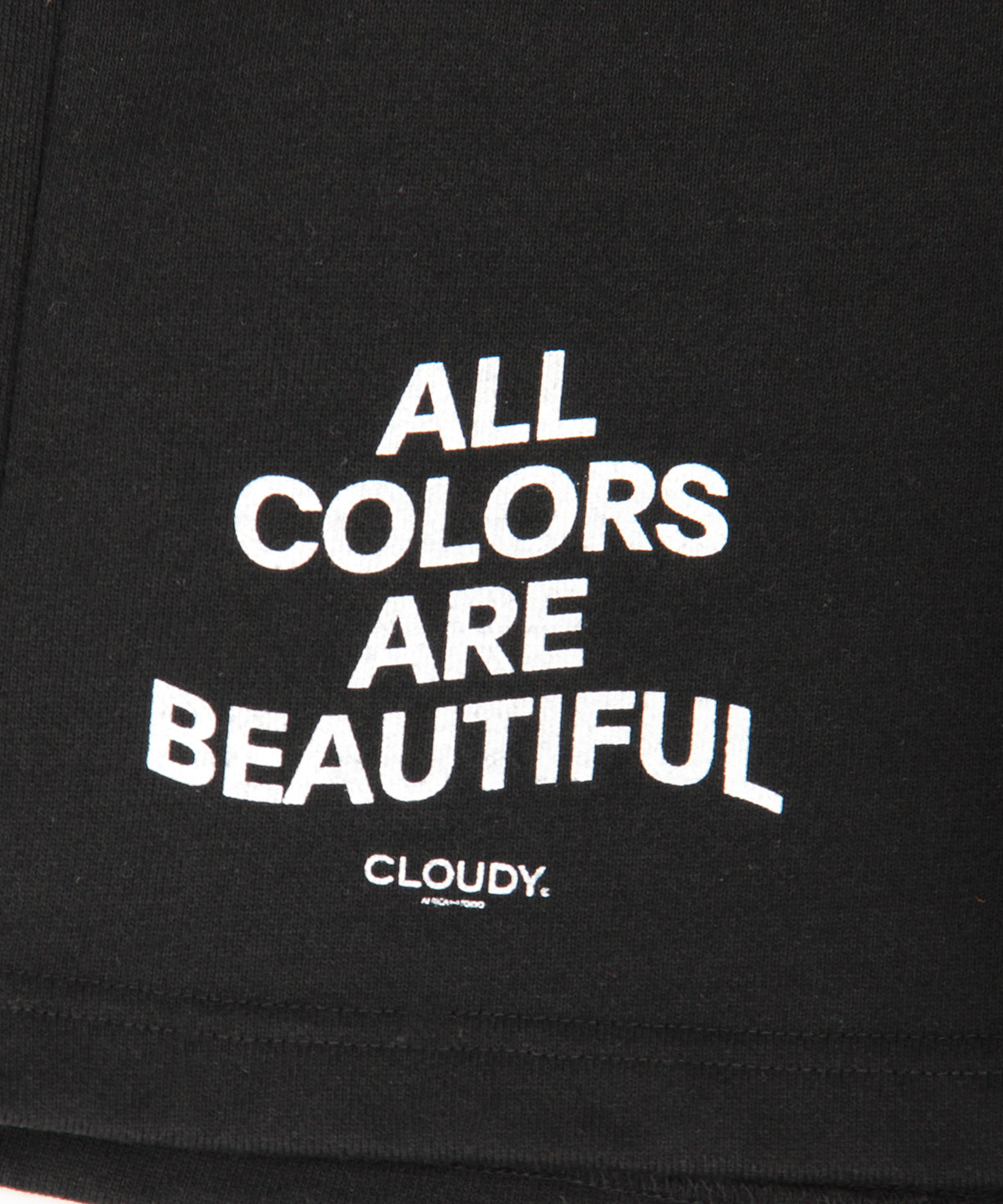 スウェットハーフパンツ ALL COLORS ARE BEAUTIFUL ブラック