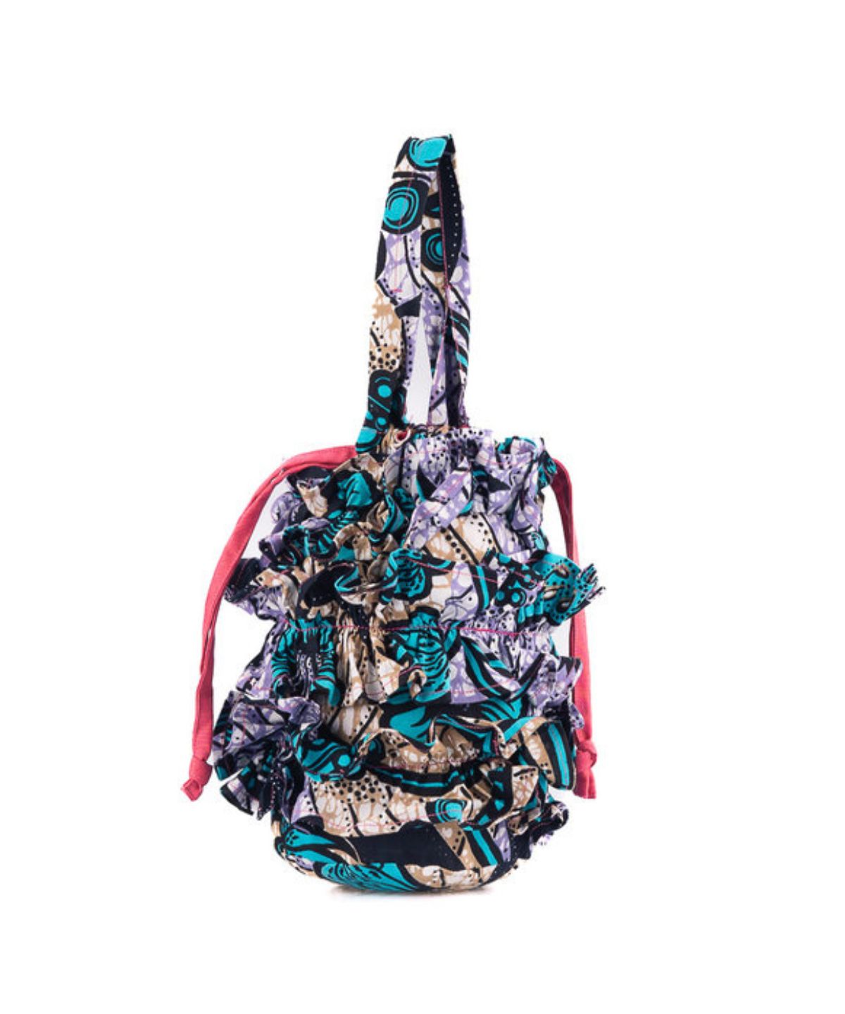 Frills Tube Drawstring Bag 005