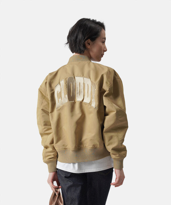 Recycled Reversible MA-1 CLOUDY LOGO BEIGE